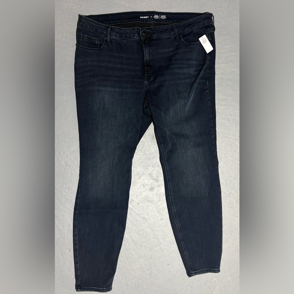 Old Navy High Rise Rockstar Super Skinny Dark Wash Jeans